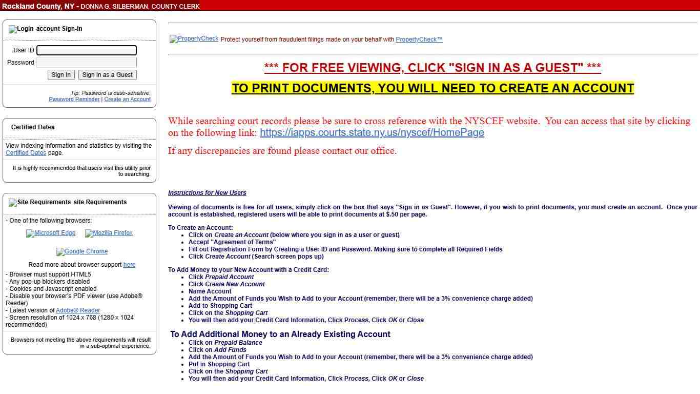 eSearch Account Sign In